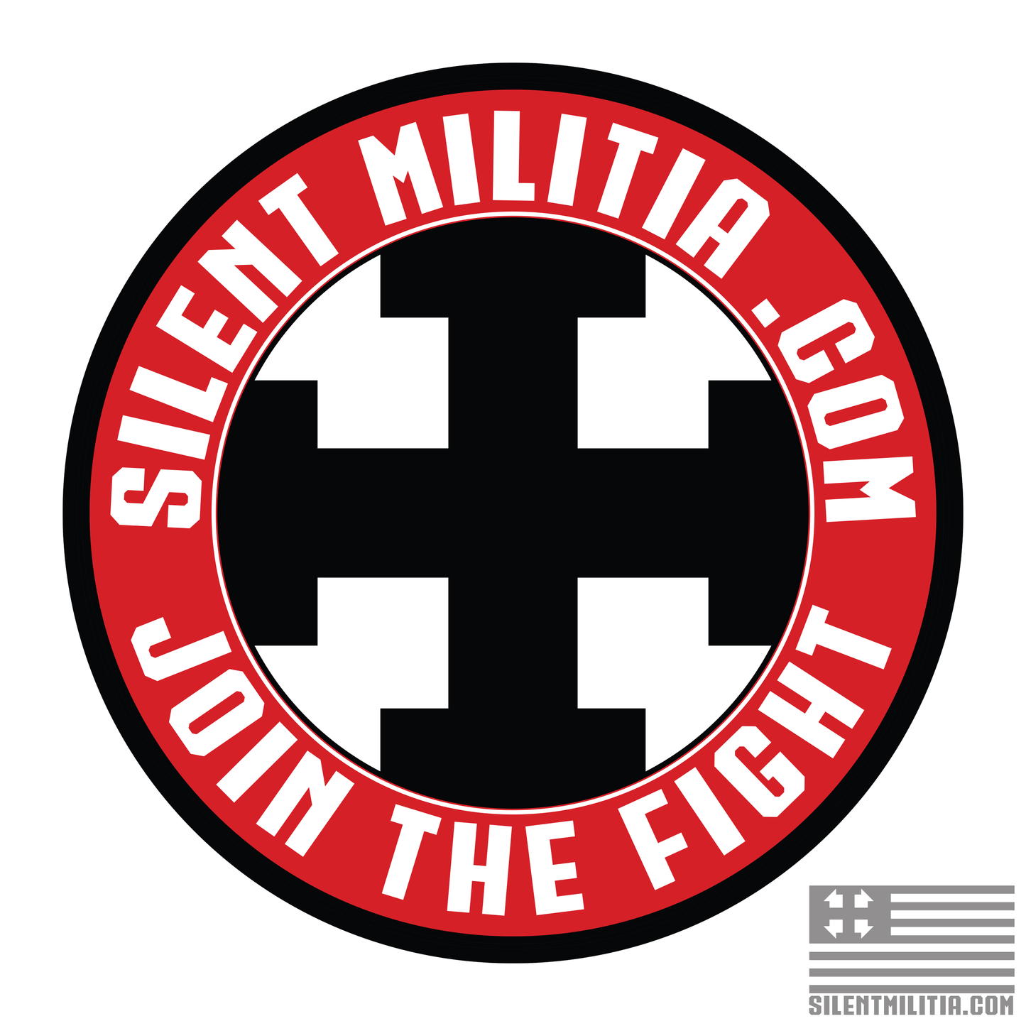 Silent Militia Roung Logo 5.5" Sticker