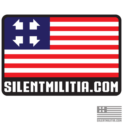 Silent Militia Red White And Blue 4" Sticker