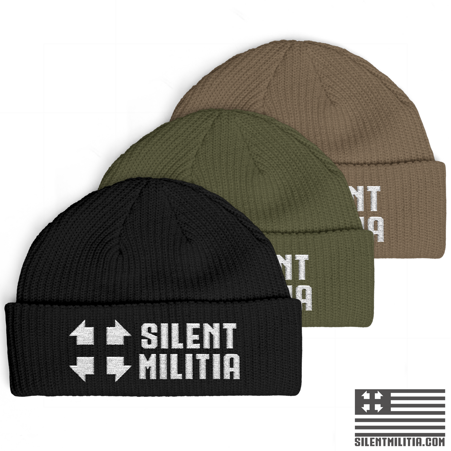 Silent Militia Embroidered Beanie