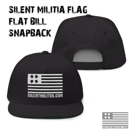 Silent Militia Flag Flat Bill Cap Snapback