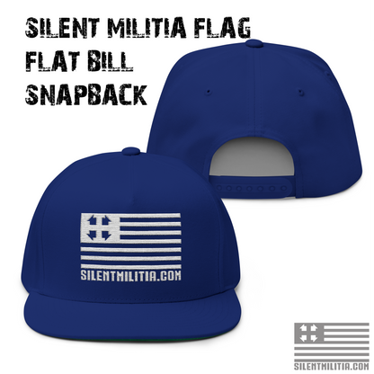 Silent Militia Flag Flat Bill Cap Snapback