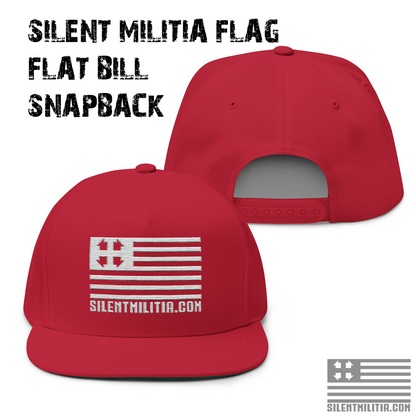 Silent Militia Flag Flat Bill Cap Snapback